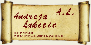 Andreja Laketić vizit kartica